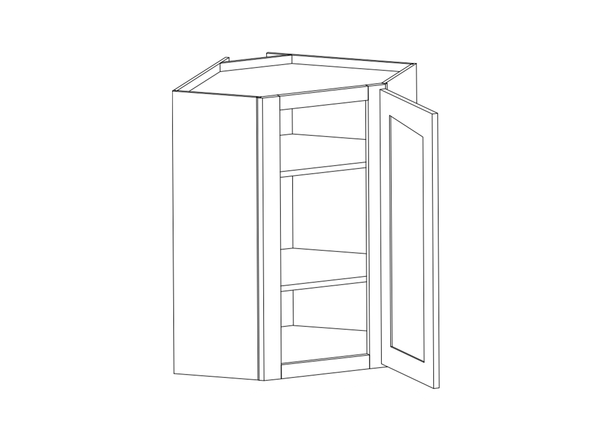 Diagonal Corner Wall Cabinet