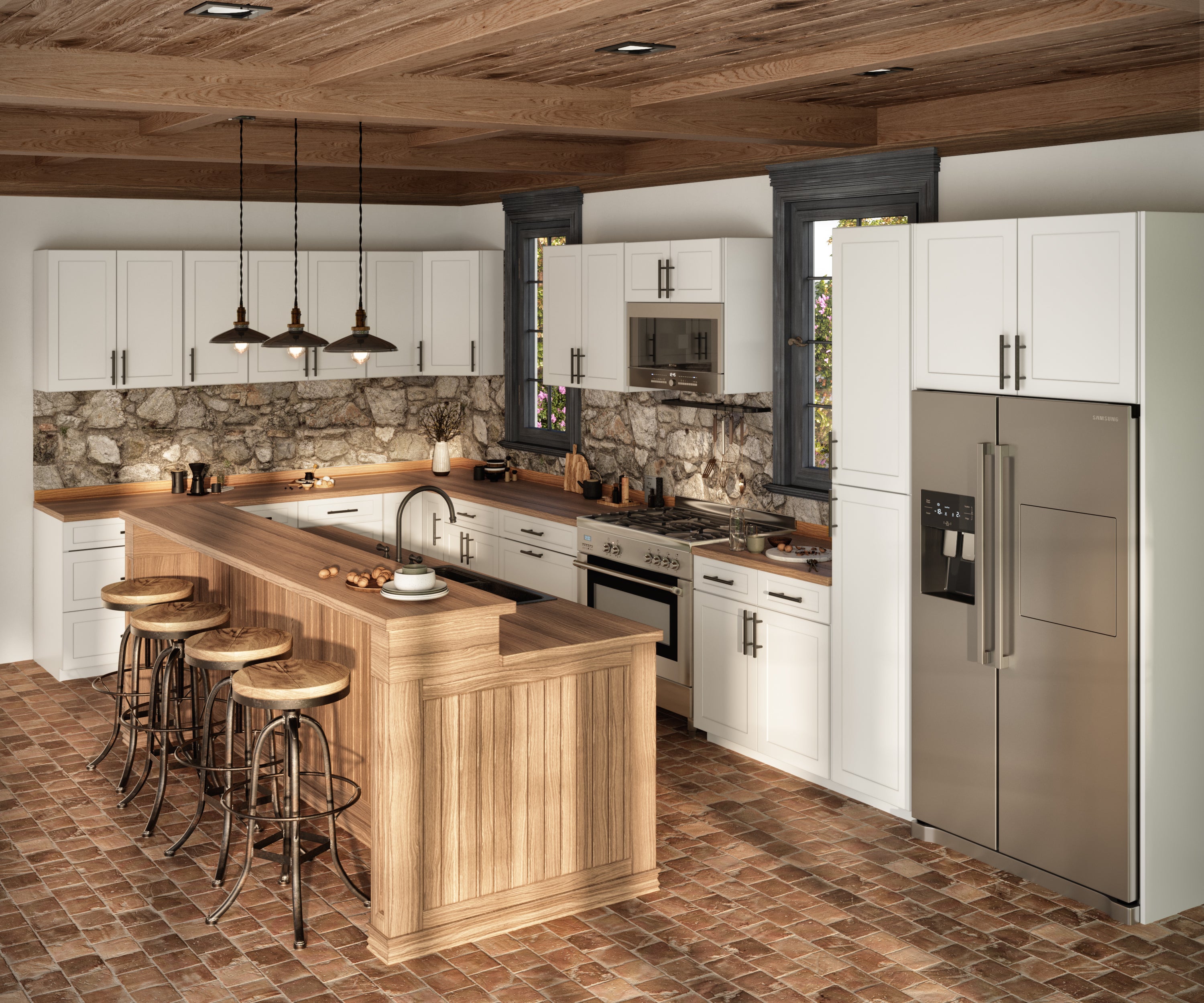 Ombre Refrigerator Wall Cabinets