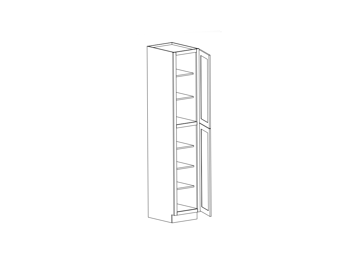 Single Door 18" Wide Pantry Utility Cabinets